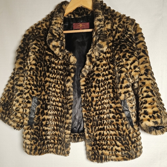 Cruelty Free Leopard Print Coat - Picture 1 of 6